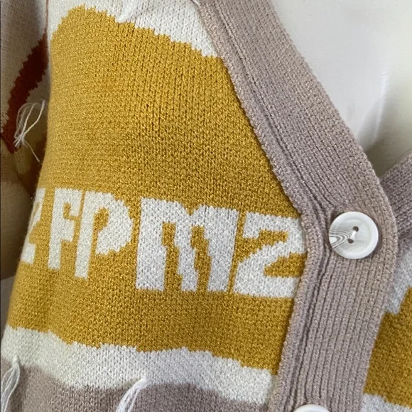 Rare FPMZ HARAJUKU y2k retro crop logo sweater *sold out* cardigan M❤️❤️ - Picture 3 of 8